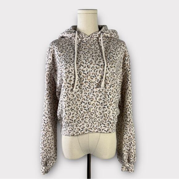 Abercrombie & Fitch Tops - Abercrombie & Fitch Leopard Cropped Hoodie Size XS